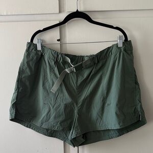 Madewell MWL Sage Green Belted Athletic Shorts